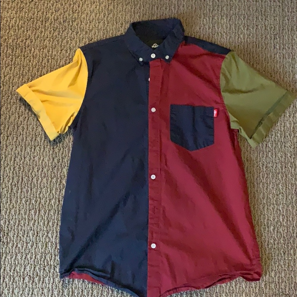 Nolan Apparel Color Block Button Down